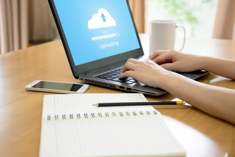 A person reviewing finances online - cloud bookkeeping